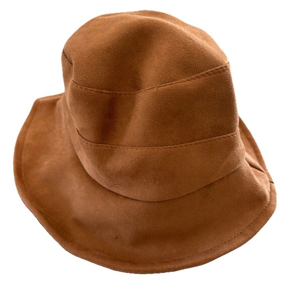 Vintage Women's Brown Suede Bucket Hat Arianna By Howard’s - Picture 3 of 7